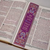 Be Still and Know, Psalm 46:10, Carpet Bookmark, Purple