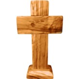 Olive Wood Standing Cross, 7 inches