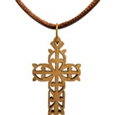 Filigree Cross Olive Wood Necklace