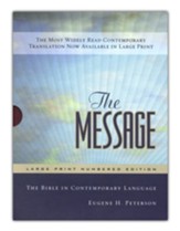The Message Bible: Large Print Edition, Burgundy Leather-look