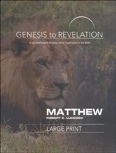 Matthew Participant Book, Large Print (Genesis to Revelation Series)
