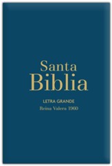 Biblia Reina Valera 1960 Letra Grande Tam. manual, Azul acero con indice y cierre (Large Print Pocket Size - Steel Blue with Index and Closure)