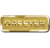 Greeter Badge, Brass