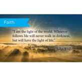 Scripture Cards, Faith, John 8:12, Pack 25