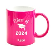 Personalized, Ceramic Mug, Graduation, Pink