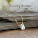 Single Freshwater Pearl Necklace, Gold