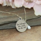 She Believed She Could... So She Did Disk Charm Necklace