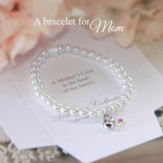 Mothers Love Pearl, Pink Crystal and Heart Bracelet