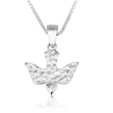 Textured Dove Silver Pendant