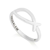 Ichthus Ring, Silver, Size 8