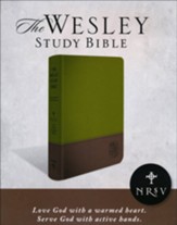 NRSV Wesley Study Bible: Sage  Thicket Decotone, imitation leather