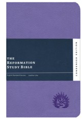 ESV Reformation Study Bible, Condensed Edition,  Lavender, Leather-like - Imperfectly Imprinted Bibles