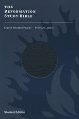 ESV Reformation Study Bible, Student Edition--Midnight Blue  Premium Leather - Slightly Imperfect