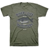 Fishing River Shirt, Heather Military, XXX-Large