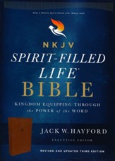 NKJV Comfort Print Spirit-Filled Life Bible, Third Edition, Imitation Leather, Brown