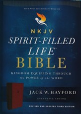 NKJV Comfort Print Spirit-Filled Life Bible, Third Edition, Imitation Leather, Burgundy - Slightly Imperfect