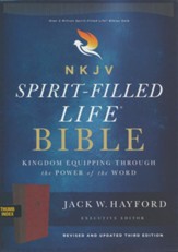 NKJV Comfort Print Spirit-Filled Life Bible, Third Edition, Imitation Leather, Burgundy, Indexed - Imperfectly Imprinted Bibles