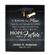 Personalized, Wooden Plaque, Graduation Print, Jeremiah 29:11