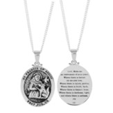 St. Francis of Assisi, Pray For Us, Oval Necklace