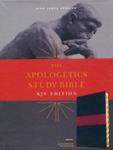 KJV Apologetics Study Bible, Black/Red Leathertouch Imitation Leather, Indexed - Imperfectly Imprinted Bibles