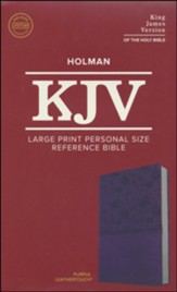 KJV Large Print Personal Size Reference Bible, Purple Leathertouch Imitation Leather