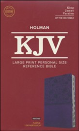 KJV Large Print Personal Size Reference Bible, Purple Leathertouch Imitation Leather, Indexed