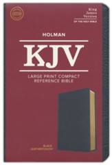 KJV Large Print Compact Reference Bible, Black LeatherTouch Imitation Leather