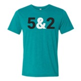 5 & 2, Feeding the 5000, Shirt, Teal, Large