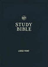 KJV Large-Print Study Bible--soft leather-look burgundy/Toffee (indexed)