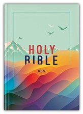 KJV Bible for Children--hardcover, teal mountain cover - Slightly Imperfect