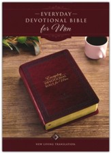 NLT Devotional Bible for Men--soft  leather-look, saddle tan