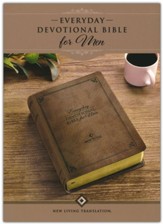 NLT Devotional Bible for Men--soft  leather-look, khaki