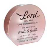 Lord You Are Our Guiding Light Mirrored Tealight Holder, LED, Pink