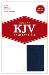 KJV Compact Bible, Value Edition--soft leather-look, navy