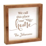 Personalized, Faux Wood Framed Sign, Home, White