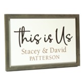 Personalized, Carved Framed Sign, This Is Us, White