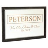 Personalized, Framed Sign, Family, White with Grey Frame