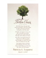 Personalized, Broken Chain Bereavement Plaque, Tree