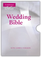 KJV Wedding Bible, French Morocco leather, white --   Slightly Imperfect