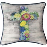 Succulent Cross Pillow