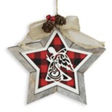 Rustic Angel Star Ornament