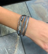 Angel Wing Magnetic Bracelet, Dark Grey