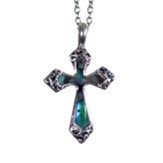 Cross Necklace, Abalone