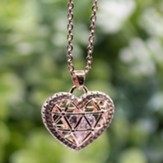 Heart Necklace, Rose Gold