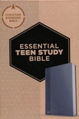 CSB Essential Teen Study Bible--soft leather-look, steel - Slightly Imperfect