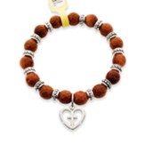 Heart Cross Mesa Stone Bracelet