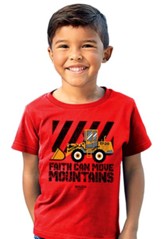 Faith Can Move Mountains Shirt, Red, Toddler 4