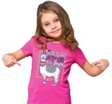 No Prob-Llama Is Too Big For Jesus Shirt, Pink, Toddler 3