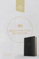 RVR 1960 Biblia tematica de estudio, negro piel genuina (Thematic Study Bible, Black Genuine Leather)