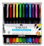 Zebra Sarasa Bible Marking Kit, 12 Pens